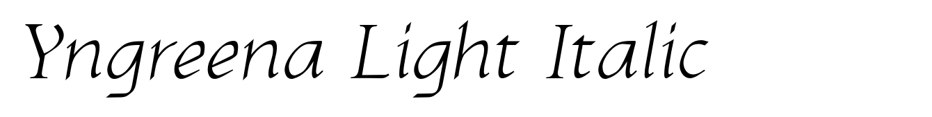 Yngreena Light Italic